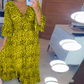 Women's Cotton Wrap Dress with leopard pattern