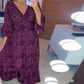 Women's Cotton Wrap Dress with leopard pattern