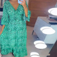 Women's Cotton Wrap Dress with leopard pattern