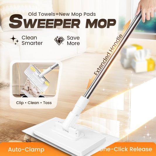 💥Disposable Dust Mop with 4 Reusable Cloths