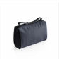 Solid color cosmetic bag with double zipper