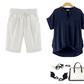 🔥Summer Hot Sales - 50% OFF🔥Plus Size Solid Color Elastic Waist Loose Cropped Shorts