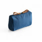 Solid color cosmetic bag with double zipper