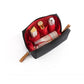 Solid color cosmetic bag with double zipper