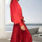 💃2025 New Arrival Pre-Sale✨Women's Long Sleeve Top & Sequin Maxi Skirt Two-Piece Set