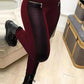 Faux Leather Pants With Contrasting Trim And Zipper