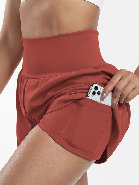 ✨️2025 Hot Sale 50% OFF🥰High Waisted 2-in-1 Yoga Shorts & Side Pockets