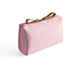 Solid color cosmetic bag with double zipper