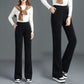 🍂 New Fall/Winter🍂  Women’s High-Waisted Velvet Straight Pants | Stylish Fleece-Lined Wide-Leg Trousers