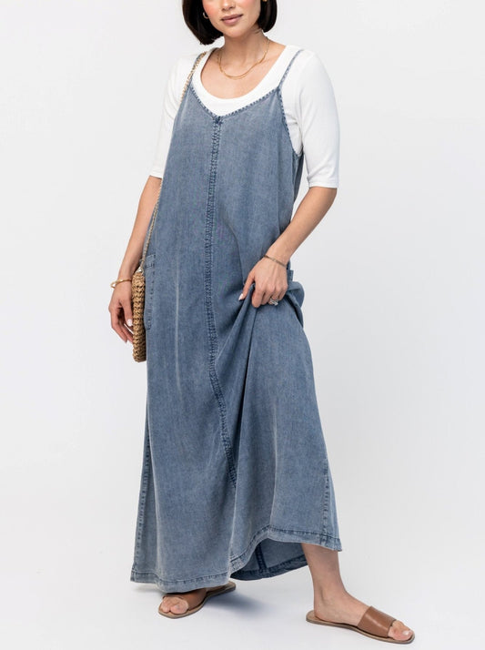 🔥Sale 50%🔥Women's Denim Maxi Jumper Dress