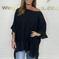 🎉 Last Day Promotion-50% OFF🌹Loose Pleated Off Shoulder Blouses for Women