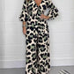 🔥Hot Sale 50% Off🍃Leopard print V-neck jumpsuit