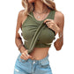 💖LAST DAY SPECIAL PRICE: ￡14.99!!💖Ribbed Stretchy Tank Top with Shelf Bra