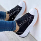 💝Limited Sale 50% OFF🔥🔥Women's lace up platform heeled sneakers
