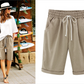 🔥Summer Hot Sales - 50% OFF🔥Plus Size Solid Color Elastic Waist Loose Cropped Shorts
