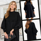 🎉Women's Plus Size Lantern Sleeve Stand Collar Dress👗