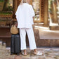 🌸Summer Hot Sale 50%OFF🌸Women's 3/4 Sleeve Capelet Wide-Leg Pants Set