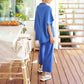 🌸Summer Hot Sale 50%OFF🌸Women's 3/4 Sleeve Capelet Wide-Leg Pants Set