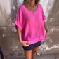 Oversized V-Neck Top for Women
