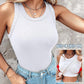 💖LAST DAY SPECIAL PRICE: ￡14.99!!💖Ribbed Stretchy Tank Top with Shelf Bra
