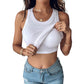 💖LAST DAY SPECIAL PRICE: ￡14.99!!💖Ribbed Stretchy Tank Top with Shelf Bra