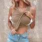 💖LAST DAY SPECIAL PRICE: ￡14.99!!💖Ribbed Stretchy Tank Top with Shelf Bra