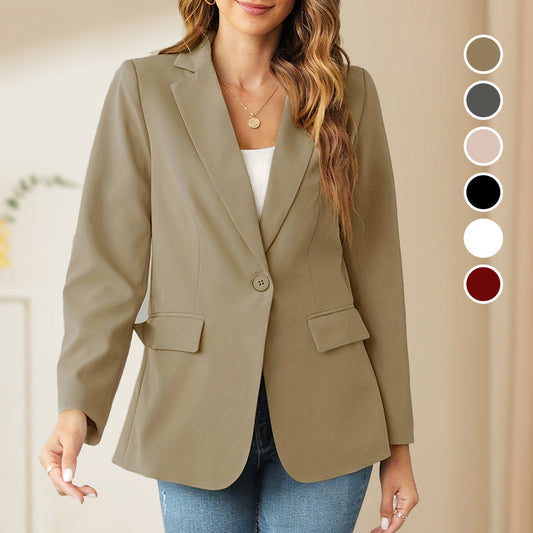 Elegant, soft, plain-coloured lapel jacket