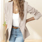 Elegant, soft, plain-coloured lapel jacket