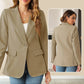Elegant, soft, plain-coloured lapel jacket