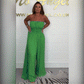 2025 Modern Ladies Two-Piece Set with Lace Back and Wide Legs