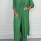 2025 Modern Ladies Two-Piece Set with Lace Back and Wide Legs