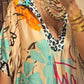 Women’s Deep V-Neck Short Sleeve Printed Dress