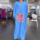 Loose Floral V-Neck Long-Sleeved Maxi Dress