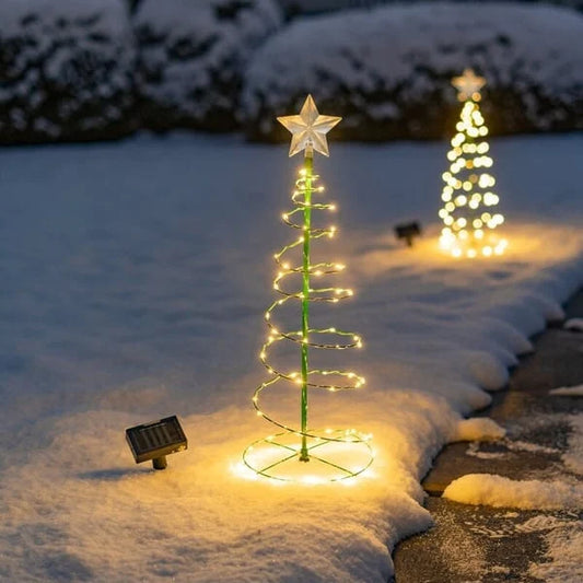 Solar Metal LED Christmas Tree Decoration String Lights