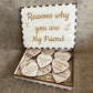 🎁Why You Are My Friend Wooden Box And Heart Tokens