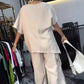 Women's Round Neck T-Shirt and Trousers Two-Piece Suit💕