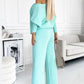 🍁Spring New Releases🍁Women's Solid Color Drop Shoulder Pullover and Loose Pants Set