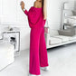 🍁Spring New Releases🍁Women's Solid Color Drop Shoulder Pullover and Loose Pants Set