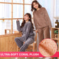 Women’s Loose Warm Coral Plush Pajamas Set