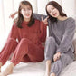 Women’s Loose Warm Coral Plush Pajamas Set