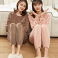 Women’s Loose Warm Coral Plush Pajamas Set