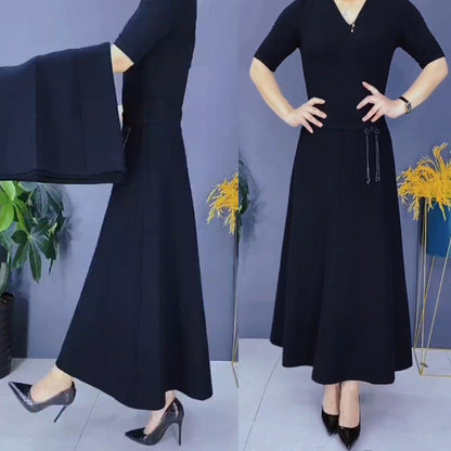 👗Women’s Elastic High Waisted Thick Long Skirt