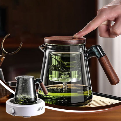 ♨️Leaves and water separation press teapot