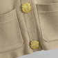 🎅Christmas Gift idea 49% Off 🖤Gold Button Soft Knit Trouser Co-Ord
