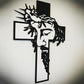 Jesus Cross Metal Sign Christ Wall Decoration