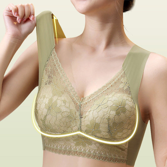 Women’s Breathable Soft Wire-Free Seamless Push-Up Lace Bra