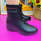 Stylish Elegant Wedge-heel Ankle Boots for Women