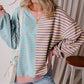 🌸Women's Casual Striped Color Block Sweatshirt💋Free Shipping
