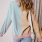 🌸Women's Casual Striped Color Block Sweatshirt💋Free Shipping