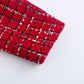 🎅Xmas Sales - 50% OFF🎄Warm Plaid Blazer and High-Waisted Skort 2 PCS Set